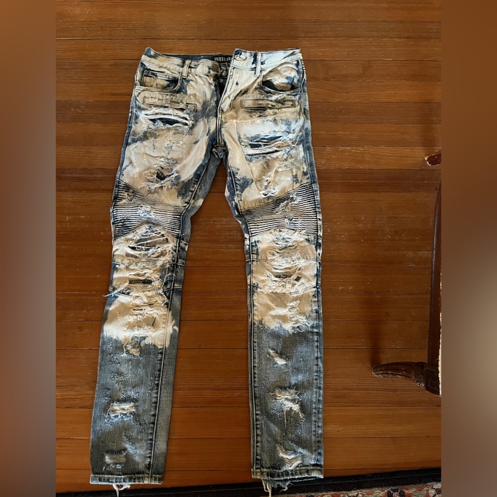 Embellished brand slim/skinny mens jeans size 32